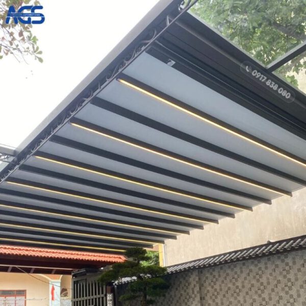 Mái bạt xếp cao cấp AGS BXCC
