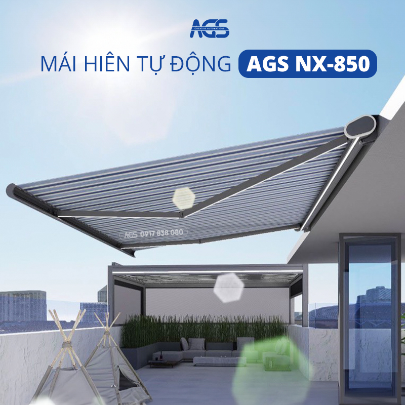 Mái hiên tự động nhập khẩu AGS NX 850