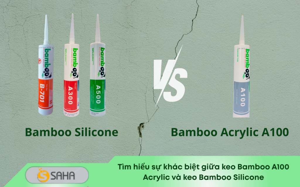 so sánh keo bamboo a100 acrylic và keo bamboo silicone